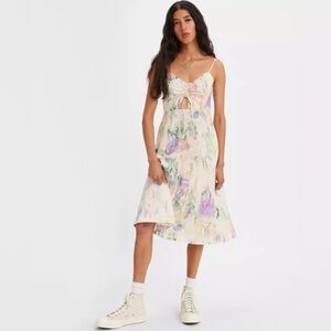 Levi's Pastel Floral Midi Dress